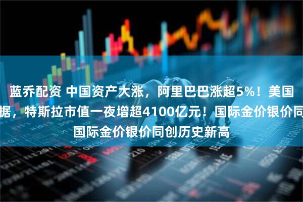 蓝乔配资 中国资产大涨，阿里巴巴涨超5%！美国公布重磅数据，特斯拉市值一夜增超4100亿元！国际金价银价同创历史新高